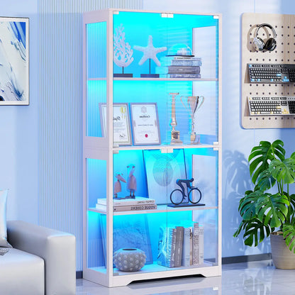 BROTTAR® Curio Cabinet with Motion Sensor-White