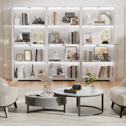 BROTTAR® Curio Cabinet with Motion Sensor-White