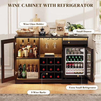 BROTTAR® 47″ All-in-One Wine & Coffee Bar Cabinet