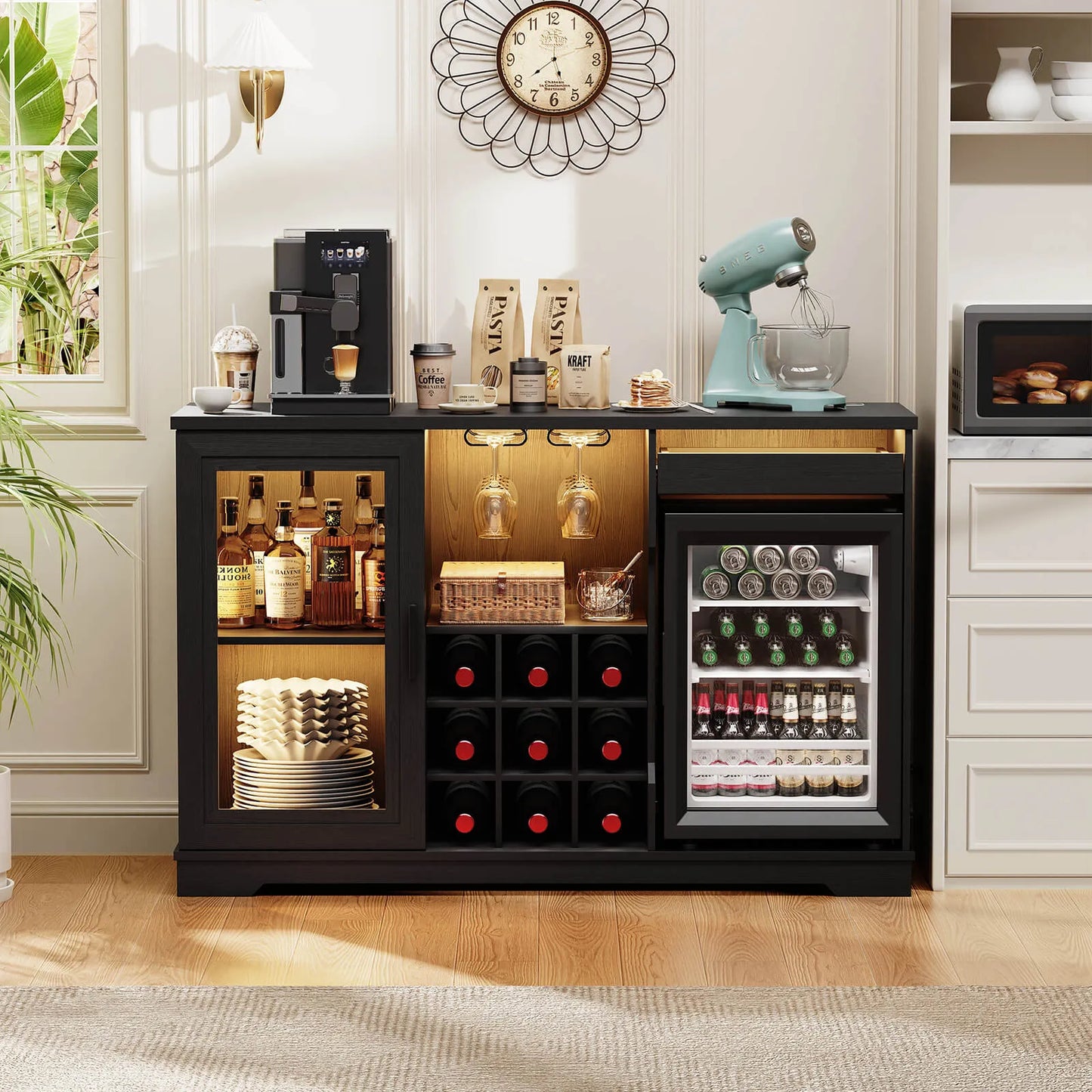BROTTAR® 47″ All-in-One Wine & Coffee Bar Cabinet