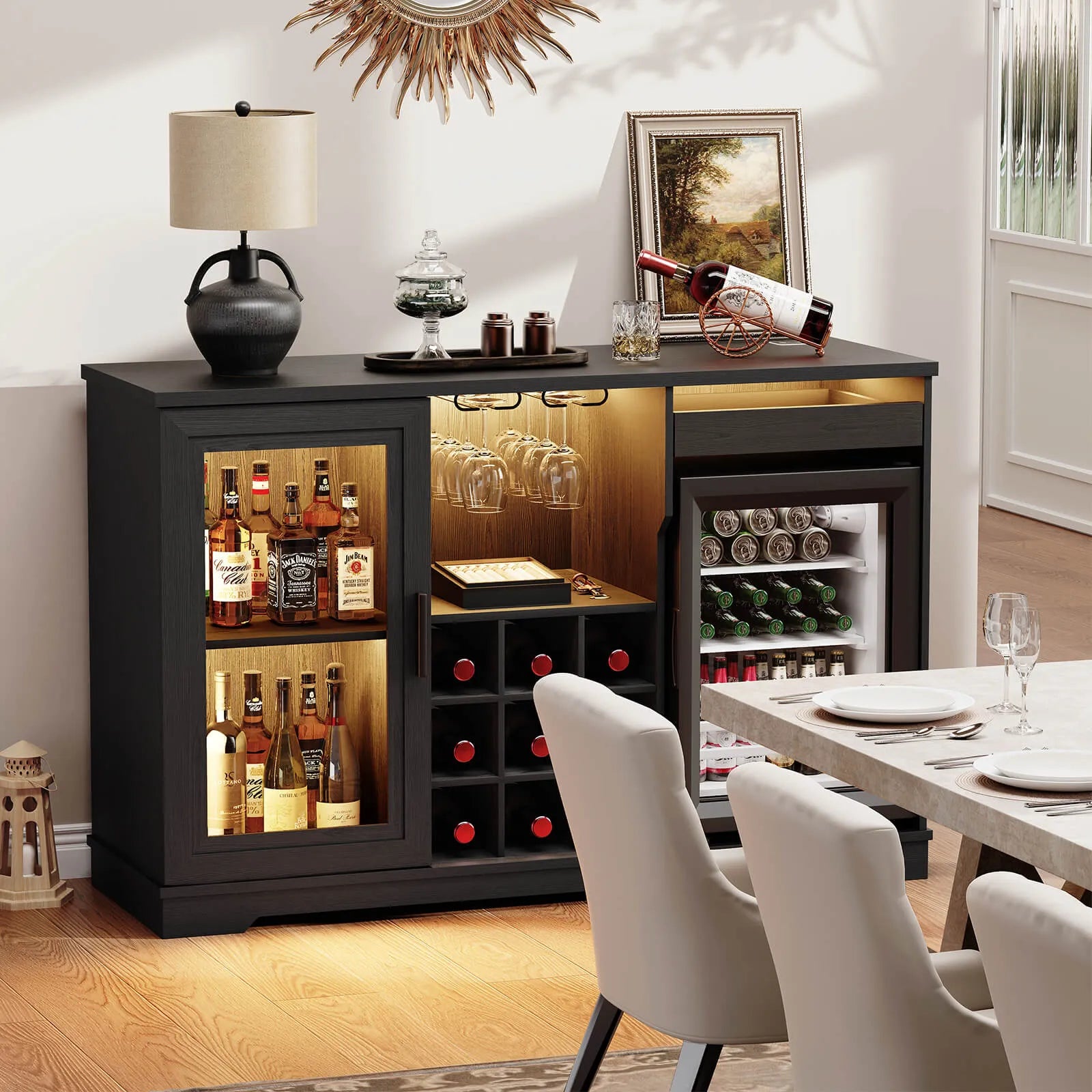 BROTTAR® 47″ All-in-One Wine & Coffee Bar Cabinet